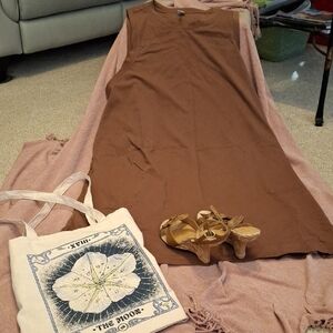 Old Navy Brown Midi Dress